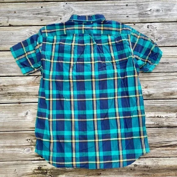 J crew plaid button down short sleeve shirt - Picture 2 of 5